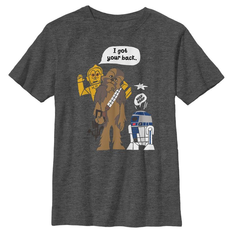 Boy's Star Wars: A New Hope C-3PO Chewbacca and R2-D2 I Got Your Back T-Shirt, 1 of 6