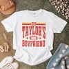 Simply Sage Market Women's Go Taylor's Boyfriend Football Short Sleeve Garment Dyed Tee - 3 of 4