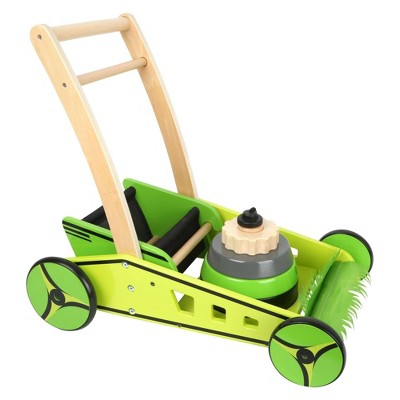 Small Foot Wooden Toys Lawn Mower and Baby Walker Playset