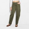 Women's Mid-Rise Barrel Cargo Pants - Wild Fable™ - 2 of 3