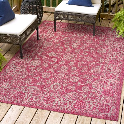 JONATHAN Y Tela Bohemian Textured Weave Floral Indoor/Outdoor Area Rug