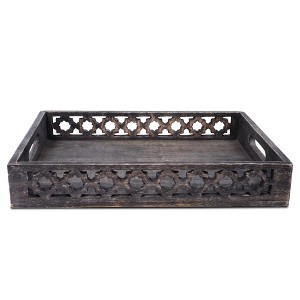 Mela Artisans | Trellis Tray in Darkwash - 1 of 1