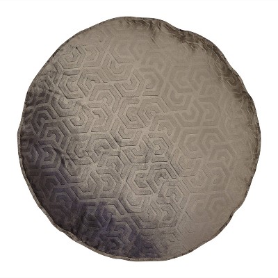 17" Embossed Hexagon Velvet Round Throw Pillow - Edie@Home