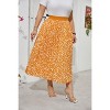 Coolmee Womens Plus Size Maxi Skirt Long Shirring Pleated Skirts Elastic High Waisted A Line Skirts - 3 of 4