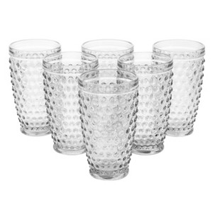 Gibson 6 Piece Hobnail Handmade Glass Tumbler Set in Clear - 1 of 4