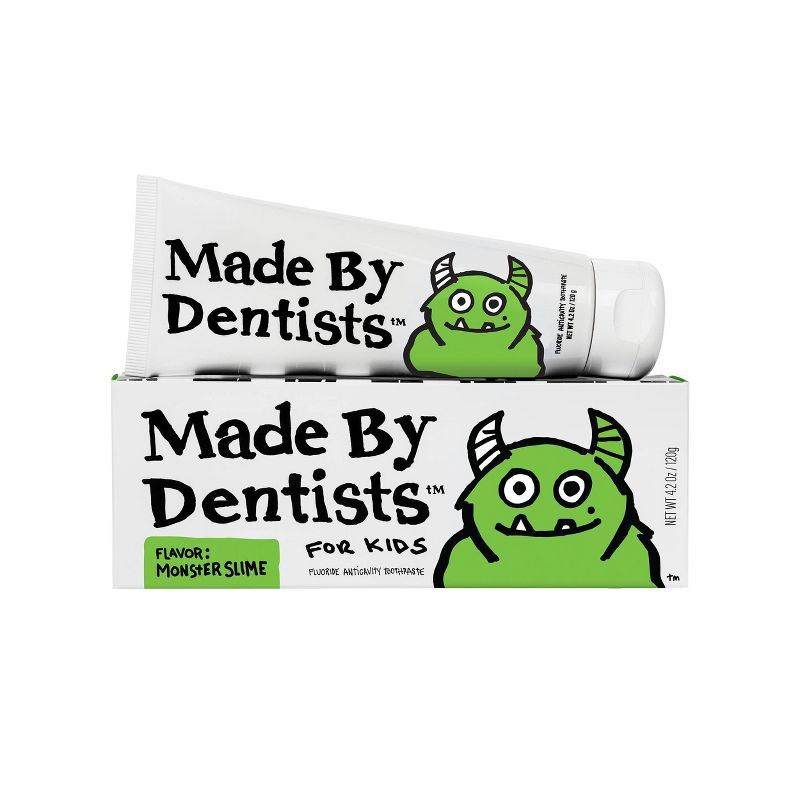Made by Dentists Kids&#39; Monster Fluoride Anticavity Toothpaste - Sour Apple - 4.2oz, 1 of 8