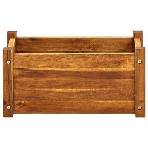 vidaXL Garden Raised Bed, Acacia Wooden Planter for Flowers and Plants, Brown - 1 of 4