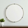HomeRoots 29" Gold And Black Metal Round Framed Accent Mirror - 2 of 4
