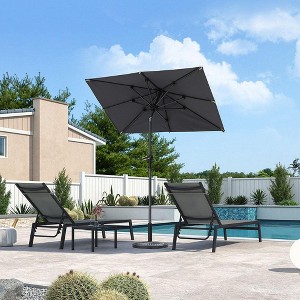 PURPLE LEAF Patio Umbrella Outdoor Table Umbrella Aluminum Frame Market Umbrella Sun Umbrella with 8 Sturdy Ribs - 1 of 4