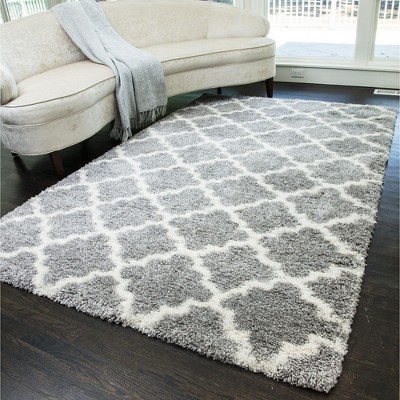 Rugs America Cloud Shag Geometric Contemporary Area Rug : Target