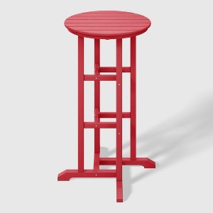WestinTrends Malibu 42" All Weather HDPE Outdoor Patio Bar Height Bistro Table - Round - 1 of 4