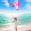 Joyfy 43.3'' Giant Pink Unicorn Kite - Easy to Fly Large Beach Kite for Kids and Adults with 262.5 ft String, Outdoor Games and Activities - 3 of 4