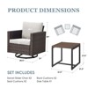 Outdoor Patio Swivel Chair Glider Chair with Removable Cushions for Porch - 2 of 4
