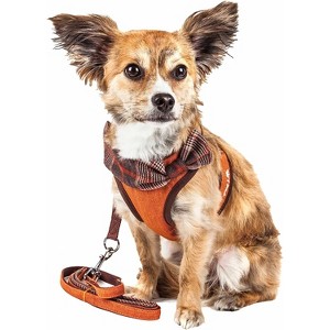 Pet Life Luxe Pawsh 2-In-1 Mesh Reversed Adjustable Dog Harness-Leash W/ Fashion Bowtie - 1 of 3
