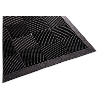 2'x3' Rectangle Solid Rubber Floor Mat Black - Guardian