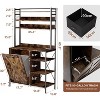 spanspace 66" Kitchen Bakers Rack with Tilt-Out Trash Cabinet with Power Outlet, Removable Drawers & 6 Hooks, Fits 10-Gallon Bins - 2 of 4