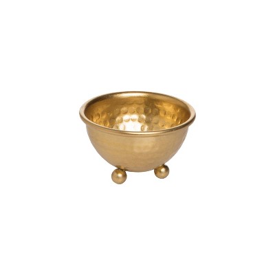 Gold Hammered Metal Decorative Jewelry Bowl - Foreside Home & Garden