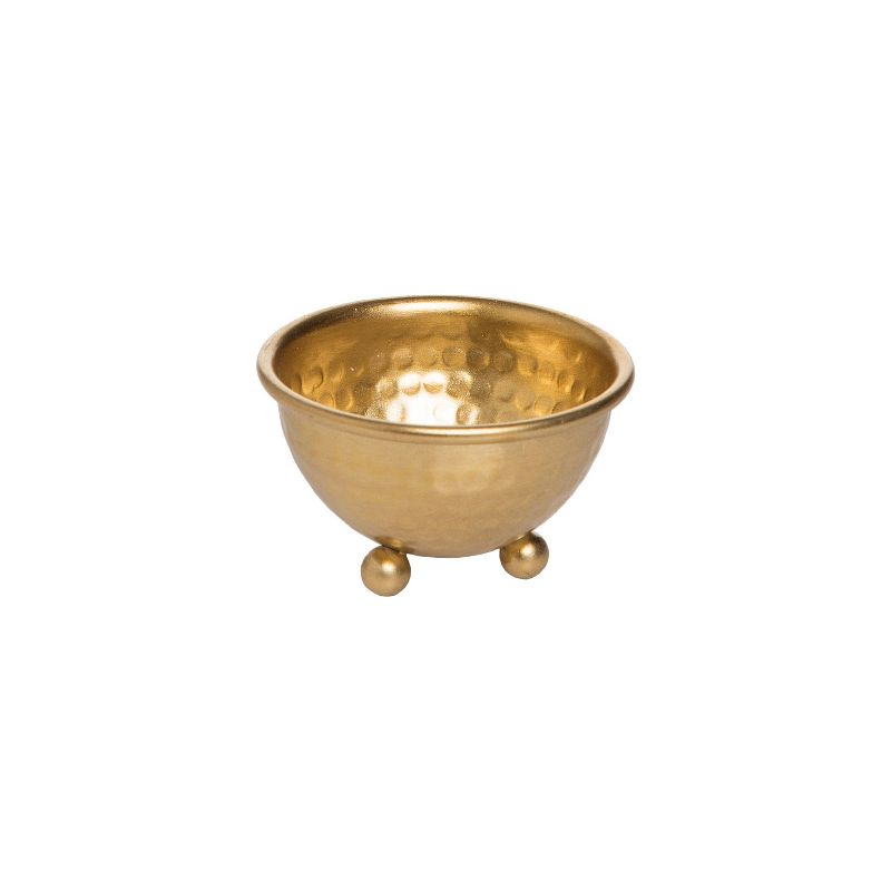 Gold Hammered Metal Decorative Jewelry Bowl - Foreside Home & Garden, 1 of 6