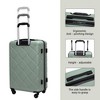 Vynxaria 8-Piece Green Hardshell Luggage Set: 20/24/28 Suitcases + Handbag + 4 Storage Bags with Spinner Wheels - 3 of 4