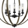 Generation Lighting Allier 28" Wood-Iron Outdoor Open Globe Chandelier - 3 of 3
