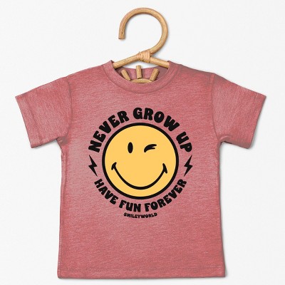The Juniper Shop SmileyWorld Never Grow Up Toddler Short Sleeve Tee