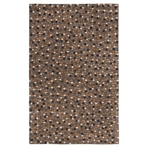 Dark Gray/Multi Abstract Knotted Area Rug - (5
