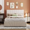 Streamdale Full size Upholstered Platform bed with a Hydraulic Storage System - Beige - 2 of 4