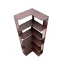 SEVOBAL Decorative Bookshelf 6 Tier Freestanding L-Shaped Corner Bookshelf Display Shelf Open Storage Rack Organizer, Brown, 21.65"*21.65"*64.57" - 4 of 4