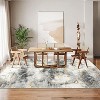 Acekool 6x9 Washable Rug – Modern Geometric Non-Slip Carpet, Ultra-Thin Floor Mat for Living Room & Home Office, Grey Black - 3 of 4