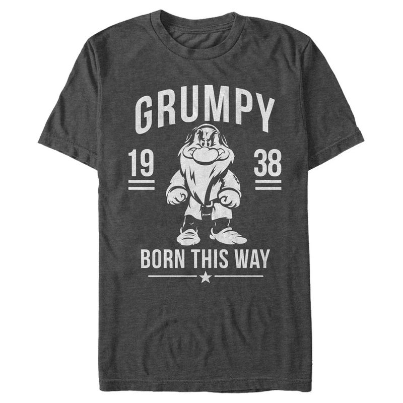 Men's Snow White and the Seven Dwarves Grumpy Born This Way T-Shirt, 1 of 6