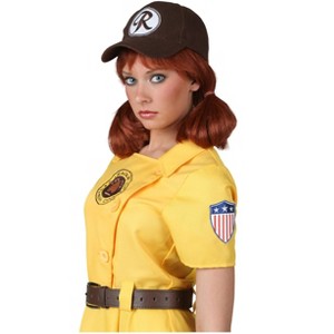 HalloweenCostumes.com   Women  A League of Their Own Kit Wig, Orange - 1 of 2