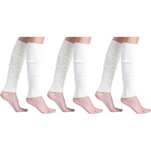 Leg Warmers for Women 3 Pairs Soft Slouchy Retro Knee-High or Scrunched Down Warm and Breathable - 1 of 4