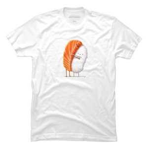 Men's Design By Humans Sushi Hug By andremullerdko T-Shirt - 1 of 4