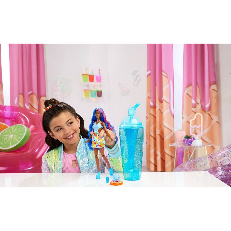 Barbie Pop Reveal Fruit Series Fruit Punch Doll, 8 Surprises Include Pet, Slime, Scent &#38; Color Change, 3 of 8