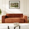 Mjkone Velvet Fabric Loveseat Sofa with Legless Design&Widened Armrest,Upholstered 2-Seater Couch for Living Room - 3 of 4