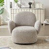 Modern Swivel Accent Chair,Upholstered Lounge Chair with 360° Rotation and Cloud-Like Comfort for Living Room-Baofuwish - 2 of 4