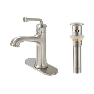 CASAINC Bathroom Sink Faucet Single Handle Bathroom Faucets Vanity Faucet Modern Deck Mount - 1 of 2