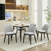 Dining Chairs Set of 4: Upholstered Fabric Dining Room Side Chairs, Chair for Dining Table with Padded Seat and Wood Legs - 2 of 4