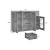 Sideboard Buffet Cabinet With Doors, Built In Shelves Storage Drawer Cupboard Console Table, Accent Coffee Bar Cabinet For Dining Room - 4 of 4
