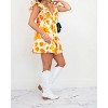 Women's Poplin Floral Romper - Peach Love M - 4 of 4