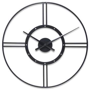 24" Astro Wall Clock Black - Infinity Instruments