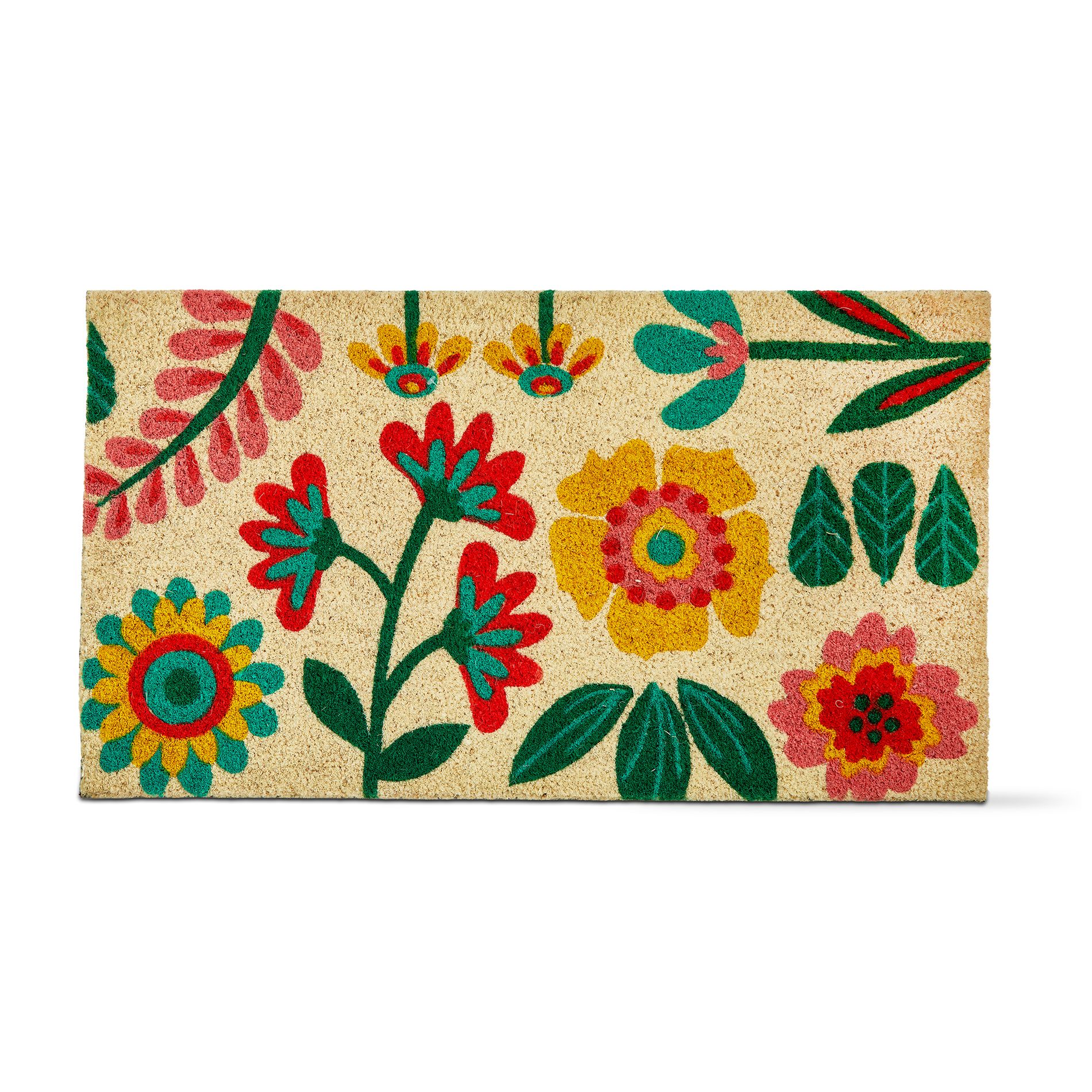 Tag Retro Bloom Non-Slip Coir Doormat Multi 30 x 17 x 1 in