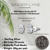 Oval Cut Stud Earrings for Women .86 Ct Simulated Diamond Sterling Silver Ginger Lyne - 4 of 4