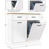 Trash Cabinet with Tilt-Out Panel - Conceals 10-Gallon Bins, 50lb Capacity, Anti-Tip Kit, Easy Assembly for Kitchen Storage - 2 of 4