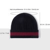 Anna-Kaci Unisex Rib Knit Beanie with Folded Cuff and Contrast Stripe Detail - 2 of 2
