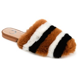 Journee Collection Women's Faux Fur Evelin Mule - 1 of 4