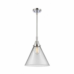 Cone - 1 Light Stem Hung Mini Pendant In Industrial Style-17.13 Inches Tall and 12 Inches Wide - 1 of 1