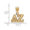 Black Bow Jewelry 14k Yellow Gold Plated Sterling Silver Delta Zeta Greek Life Medium Pendant - 2 of 3