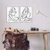 Stupell Industries Minimalist Female Figure 2pc Framed Giclee Art Set - 2 of 4