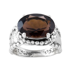 Silpada 'Vintage Opulence' Sterling Silver Smoky Quartz Ring - 1 of 4